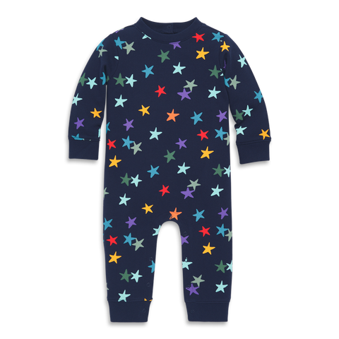 Baby Sweatshirt Romper In Oat Blooms