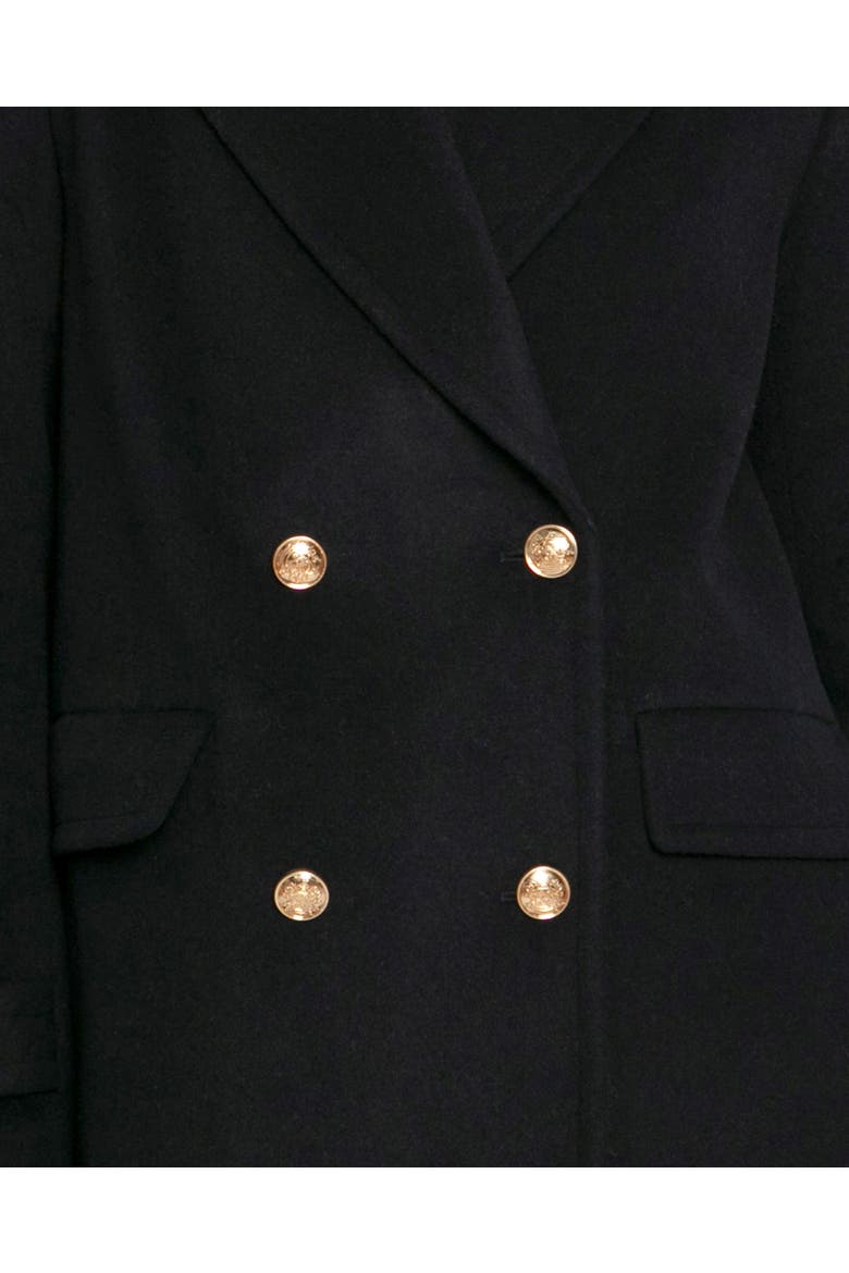 Harbour Military Wool Blend Pea Coat, Alternate, color, Navy