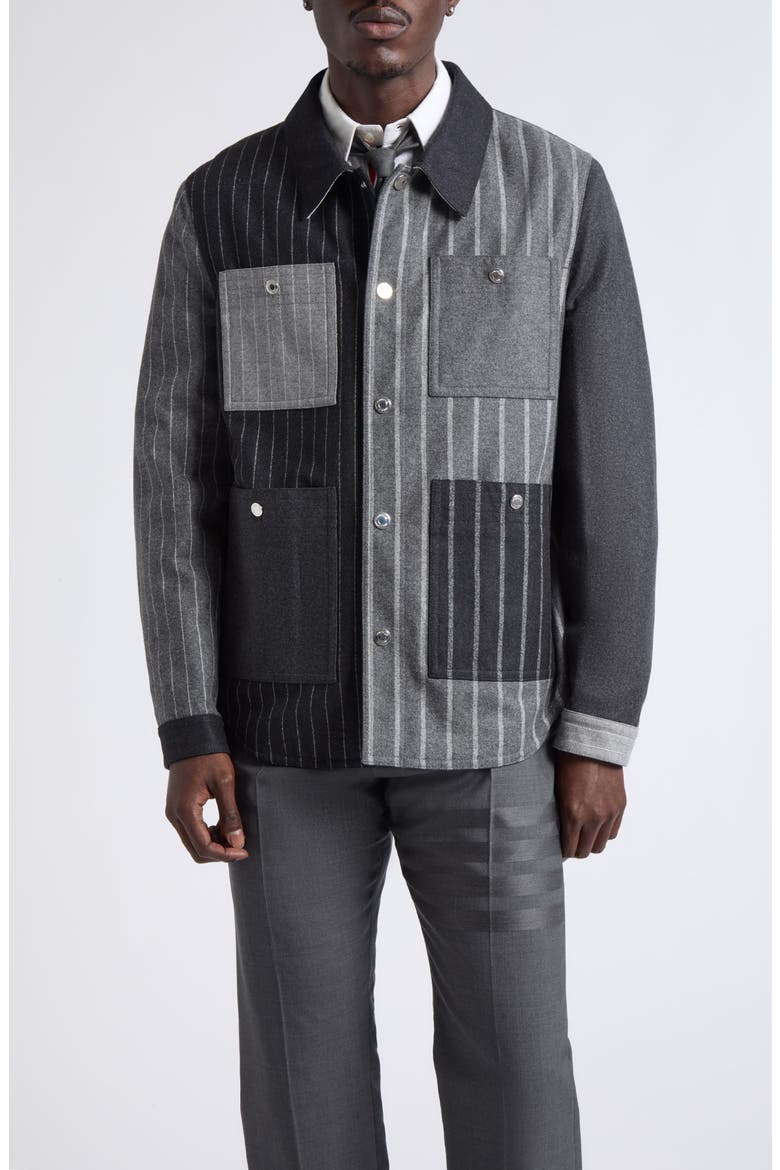 Funmix Utility Patch Pocket Jacket, Main, color, MEDIUM GREY
