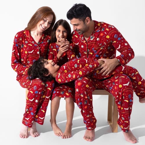 Bellabu Bear Kids' Hogwarts Express Set Of 2 Piece Pajamas In Red