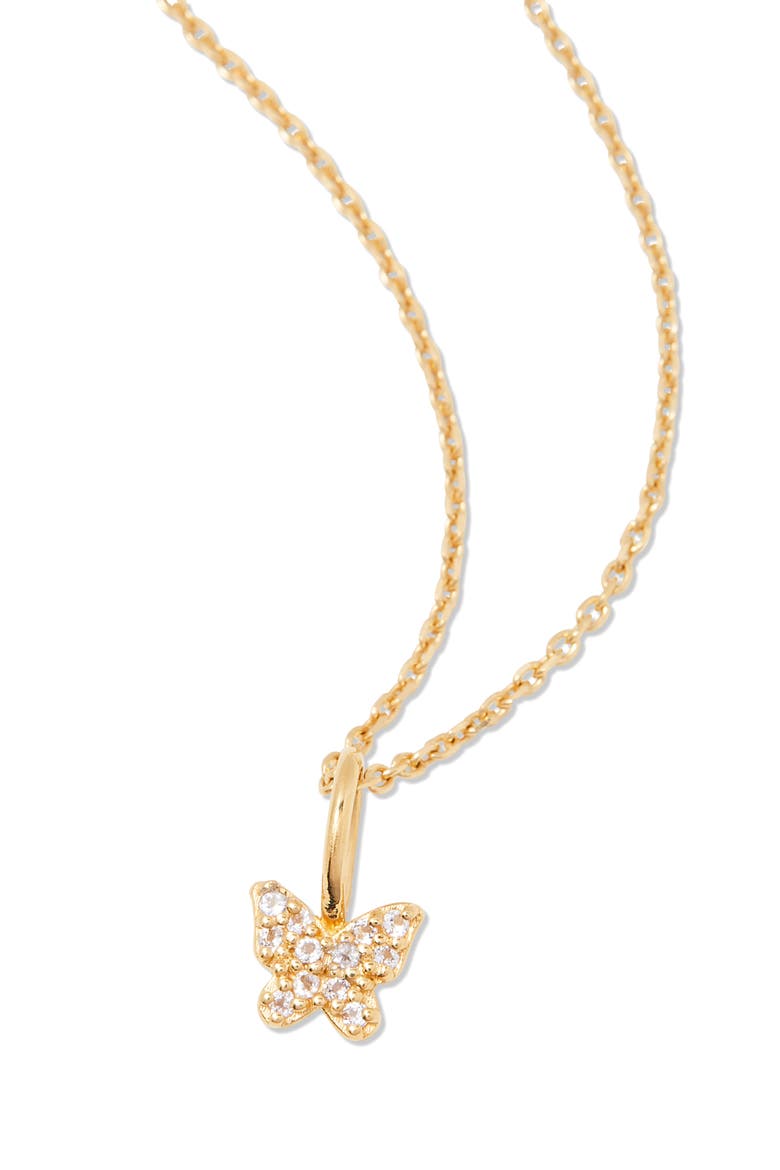 Adeline Butterfly Pendant Necklace, Alternate, color, GOLD