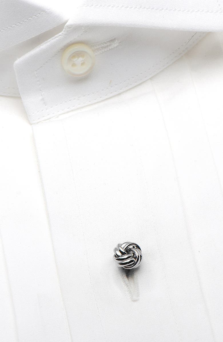 Cufflinks, Inc. Black and Silver Knot Cuff Links 
Studs Set, Alternate, color, Silver