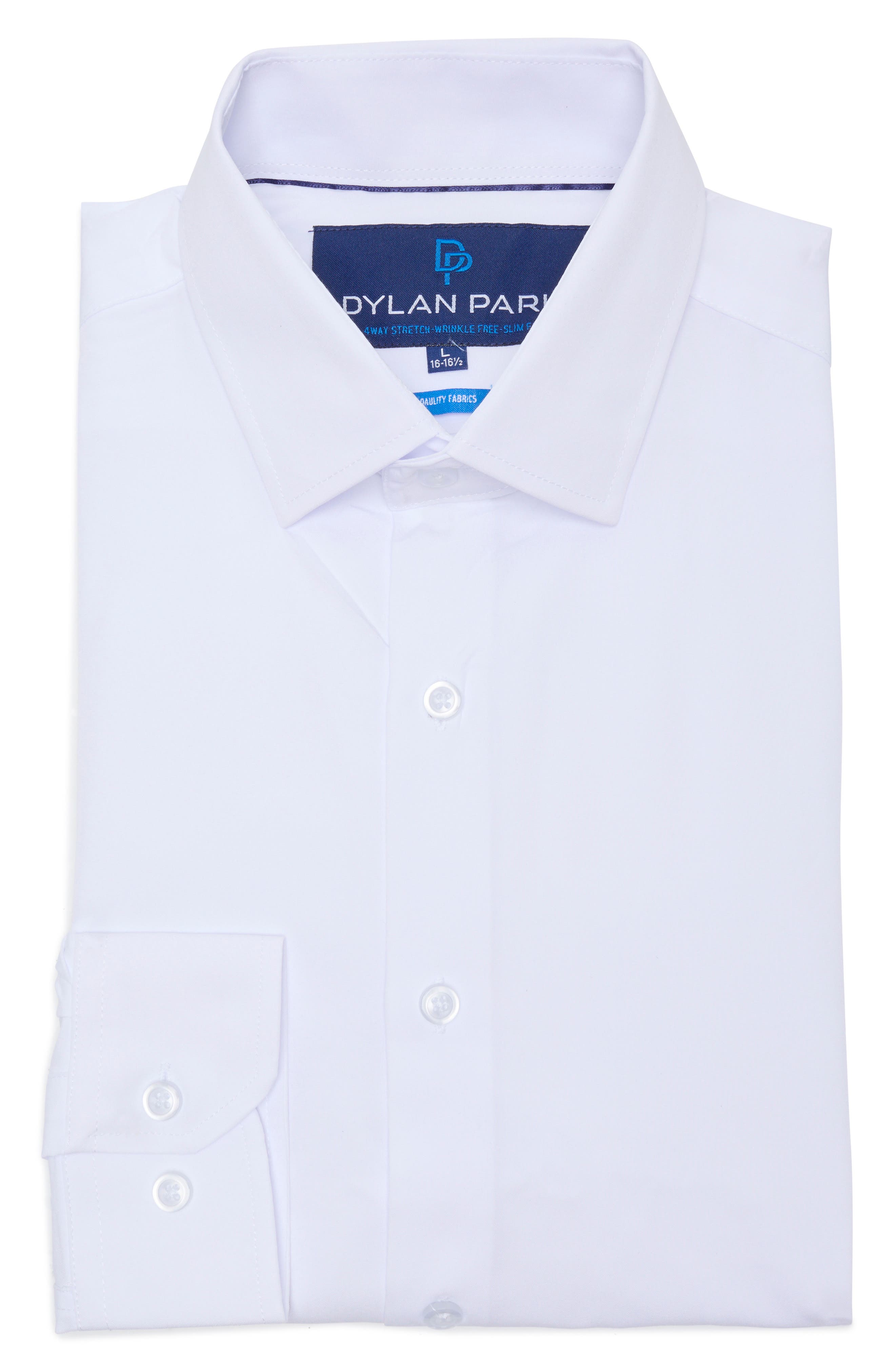 DYLAN PARK Slim Fit Perfect Stretch Long Sleeve Button Down Shirt