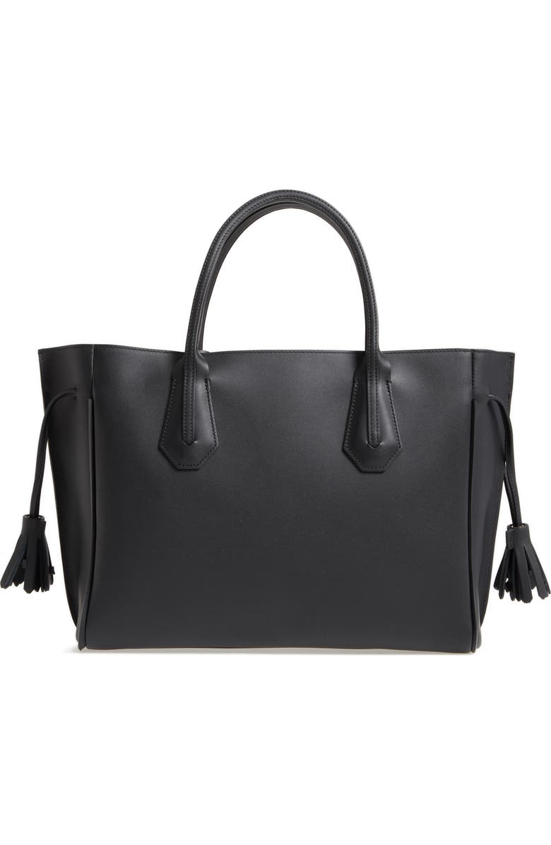 Longchamp Penelope Arty Medium Leather & Suede Tote, Alternate, color, Red