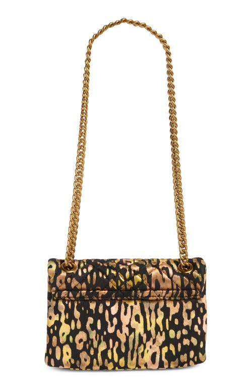 Kurt Geiger London Leopard Print Velvet Mini Brixton Crossbody Bag In Multi