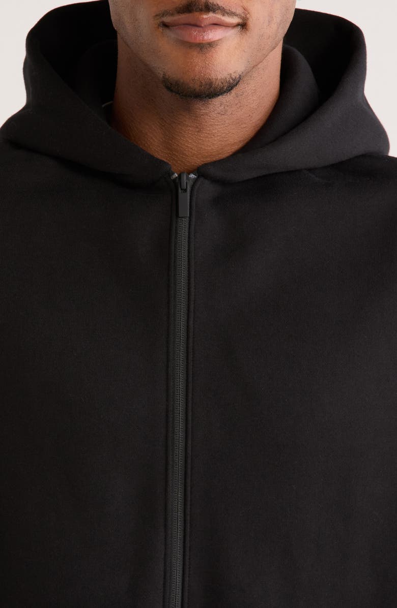 Fear of God Essentials Property Lounge Half Zip Hoodie, Alternate, color, Black