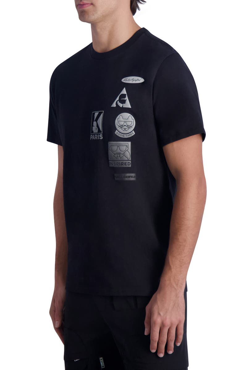 KARL LAGERFELD PARIS Chart Logo Graphic T-Shirt, Alternate, color,