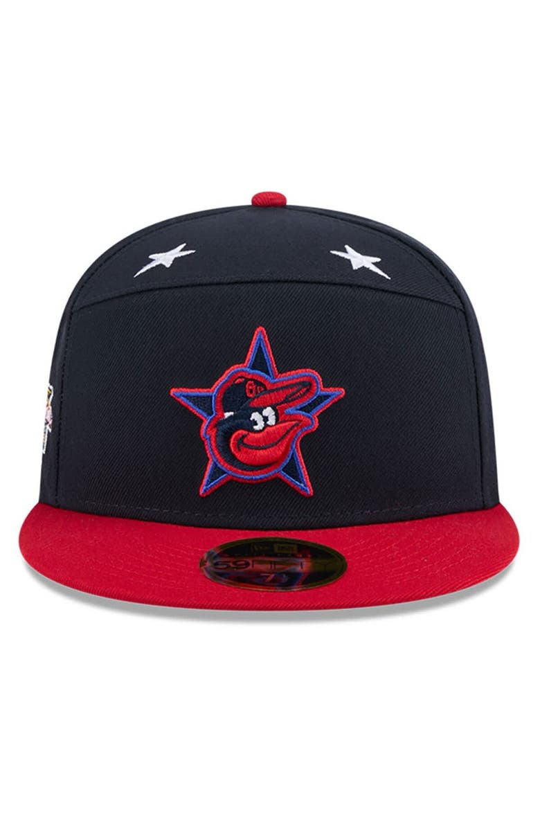 New Era Men's New Era Navy/Red Baltimore Orioles 2025 MLB All-Star Game Workout Side Patch 59FIFTY Fitted Hat, Alternate, color, Navy