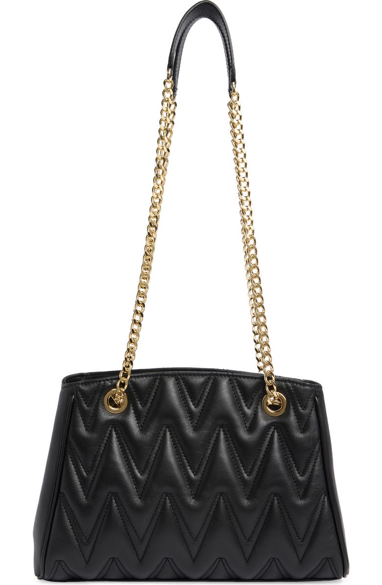 VALENTINO BY MARIO VALENTINO Angelina Diamond Quilted Leather Tote Bag, Alternate, color, Black