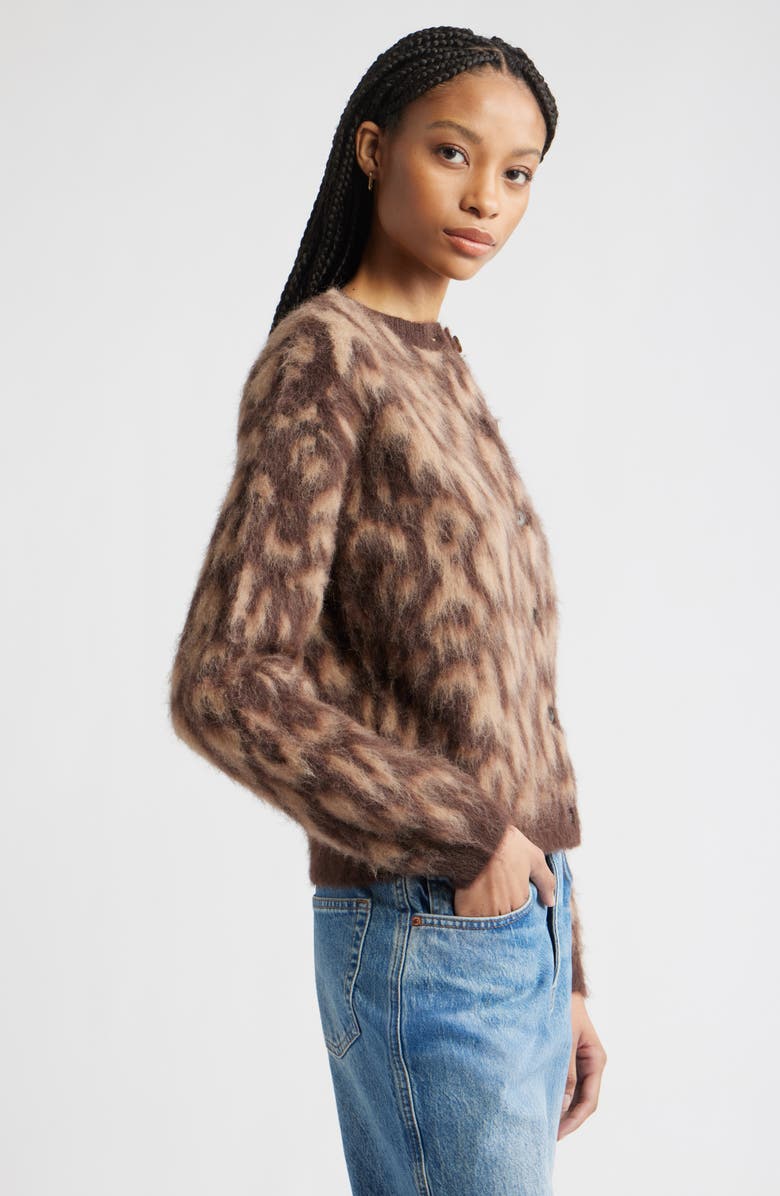Leopard Crewneck Cardigan