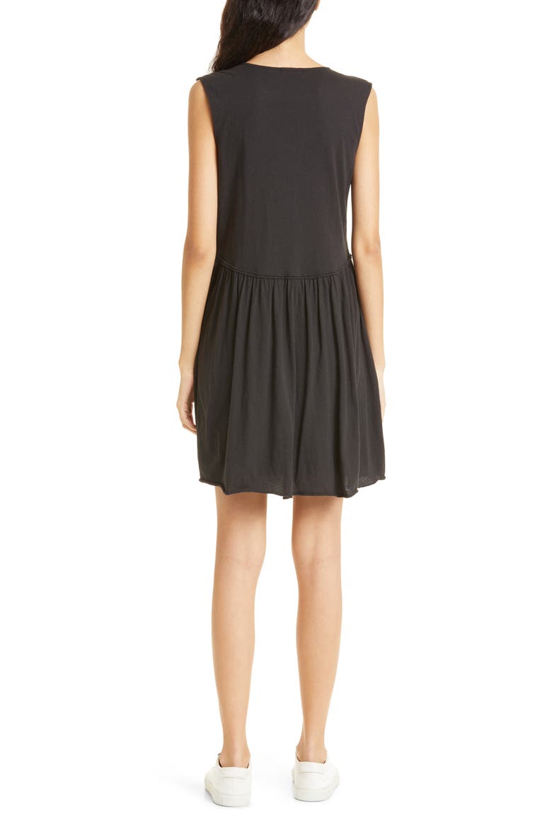 V-Neck Sleeveless Minidress, Alternate, color, BLACK