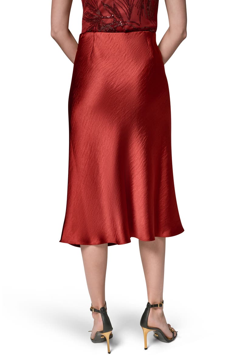 Satin Midi Skirt, Alternate, color, SUNBAKED
