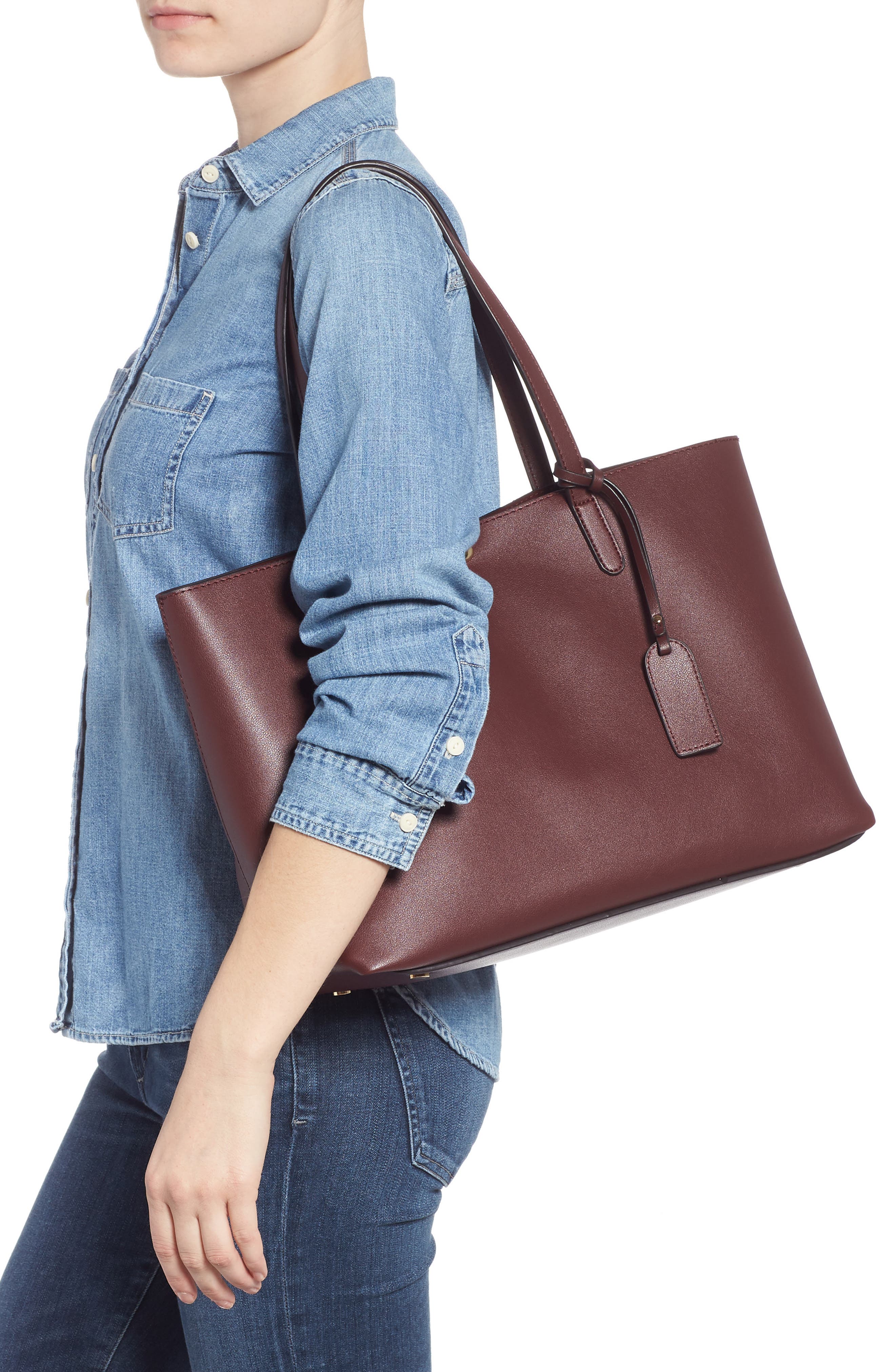 Sole Society Zeda Faux Leather Tote, Alternate, color, 