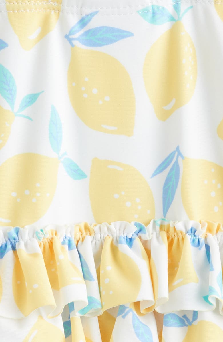 Tucker + Tate Ruffle One-Piece Swimsuit, Alternate, color, White- Yellow Lemon Toss