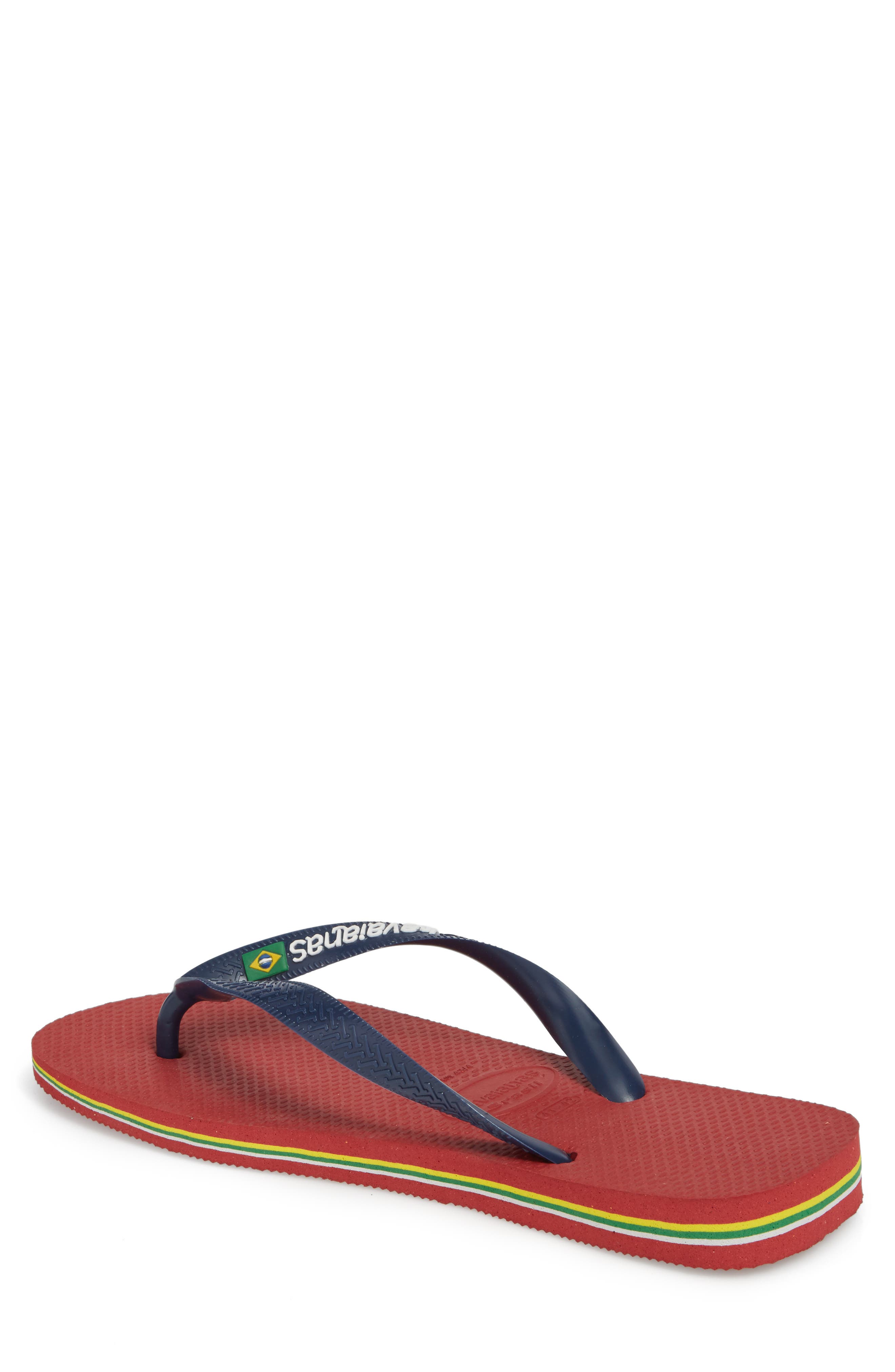 Brazil Logo Flip Flop, Alternate, color, RED