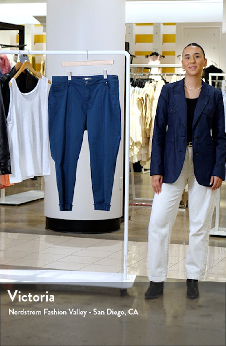 Amy Crop Straight Leg Twill Pants, sales video thumbnail