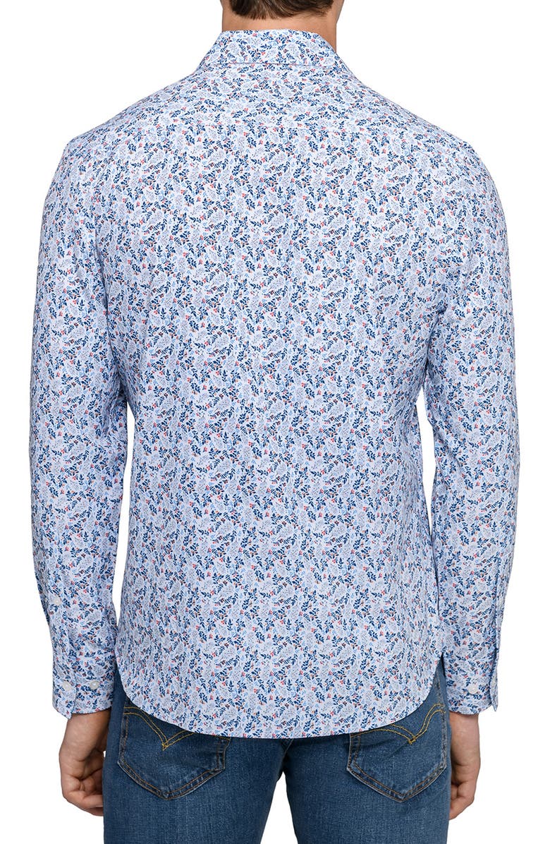 CONSTRUCT Fall Floral Woven Long Sleeve Basic, Alternate, color, Multi