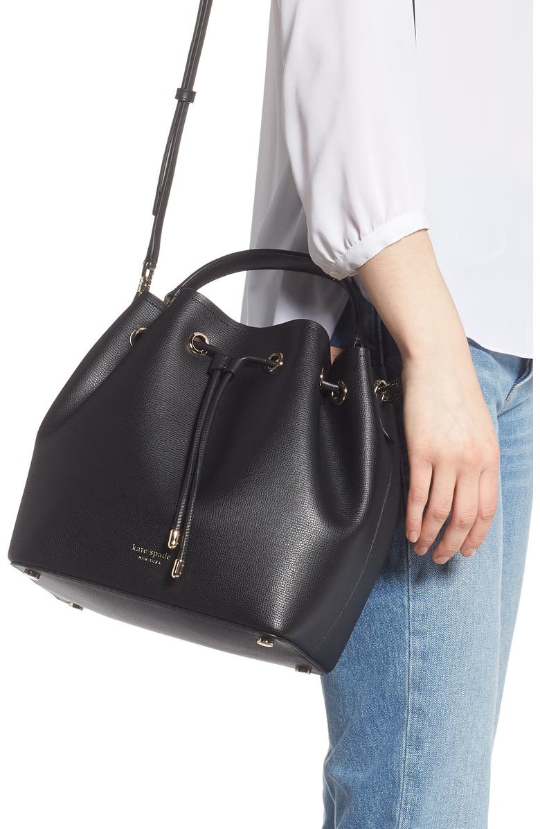 Kate Spade New York medium vivian leather bucket bag, Alternate, color,