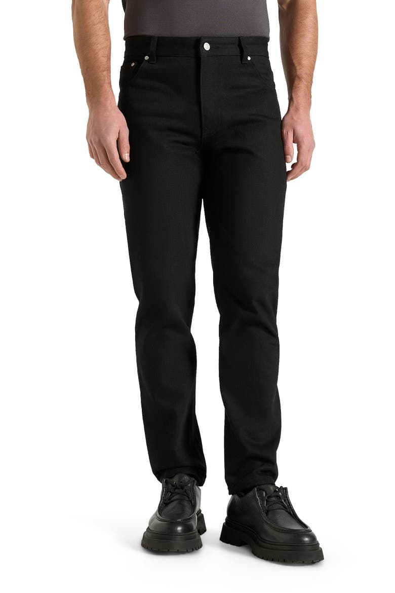 Relaxed Straight Leg Jeans, Main, color, Black