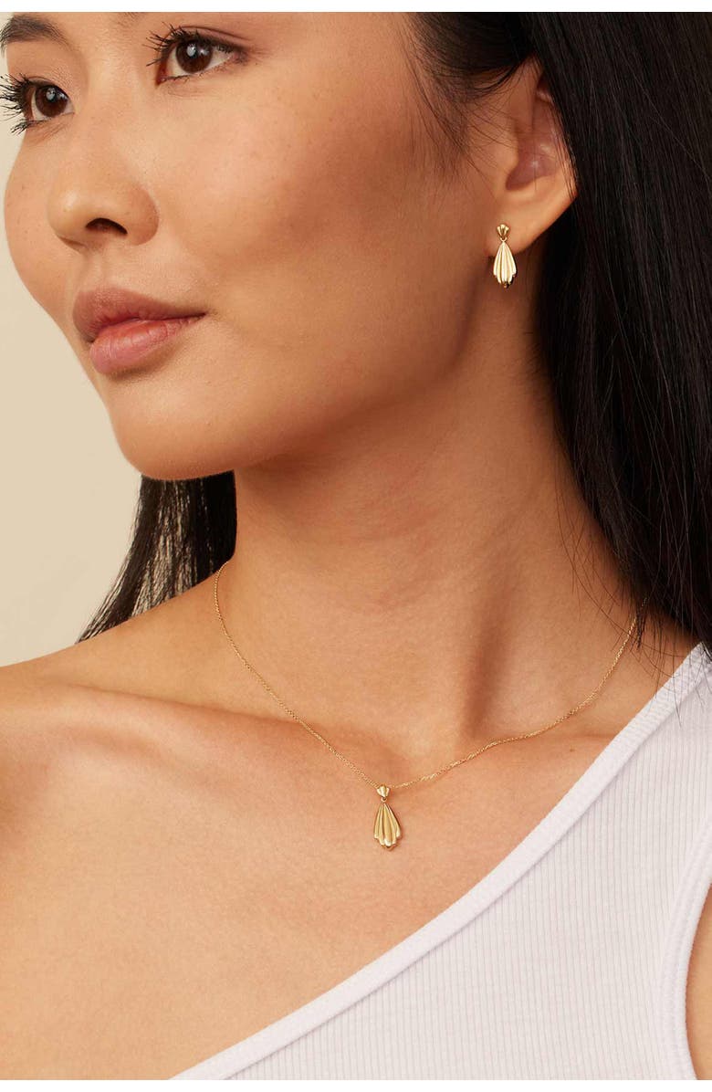 Oradina 14K Yellow Gold Galleria Drop Earrings, Alternate, color, Yellow Gold