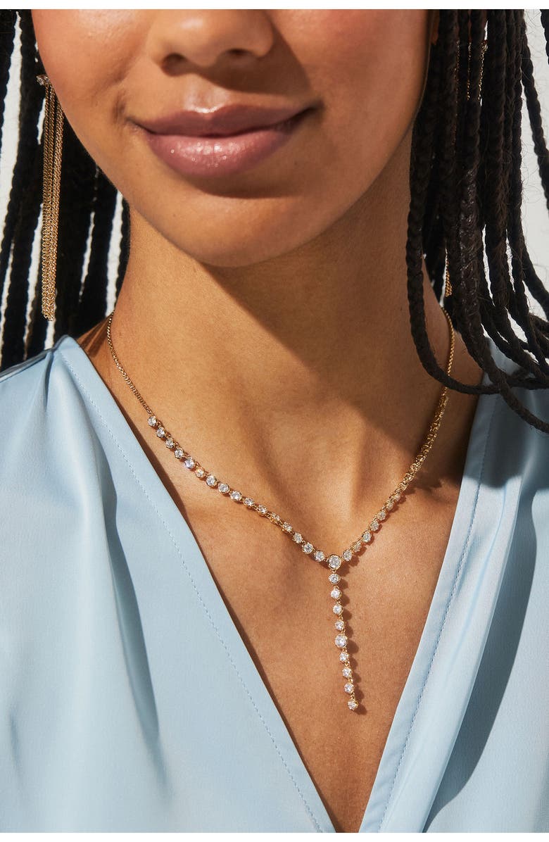 Nadri Cleo Slider Y-Necklace, Alternate, color, 