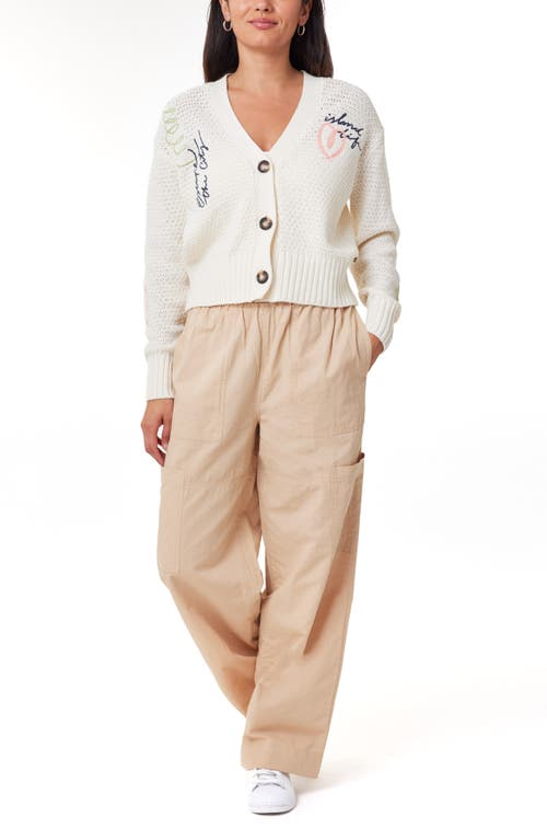 SCOTCH & SODA SCOTCH & SODA ISLAND LIFE EMBROIDERED OPEN STITCH CARDIGAN