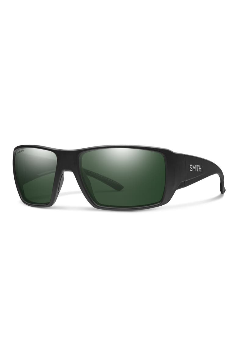Guides Choice 63mm ChromaPop™ Polarized Oversize Square Sunglasses, Alternate, color, MATTE BLACK / CHROMAPOP POLARIZED GRAY GREEN