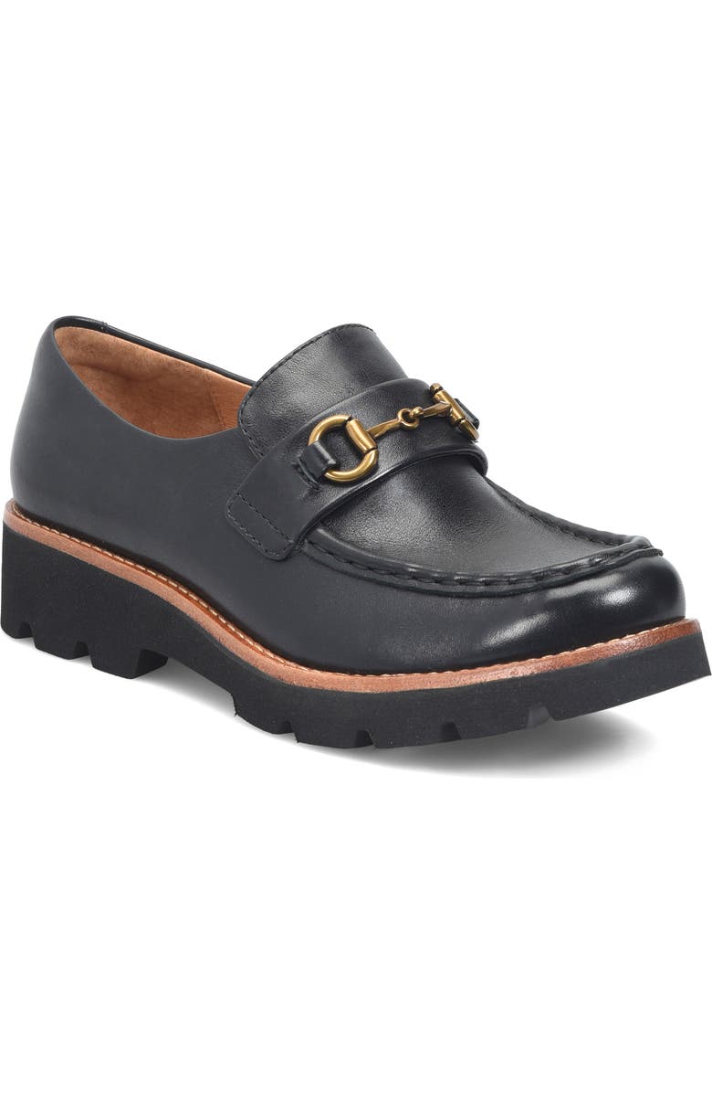 Söfft Prewitt Horsebit Loafer, Main, color, Black Leather
