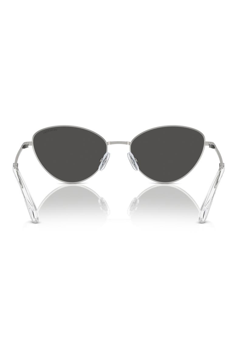 58mm Cat Eye Sunglasses, Alternate, color, DARK GREY