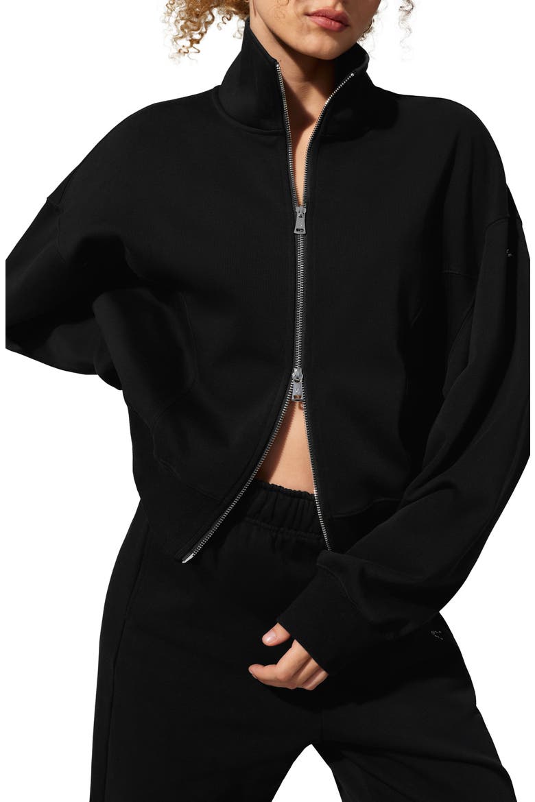 SILKERRY Oversized Heirloom '89 Zip Stand Collar Jacket, Main, color, Black