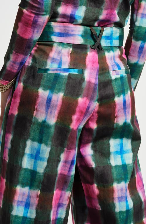 Isaac Mizrahi New York Belted Palazzo Pants In Multi