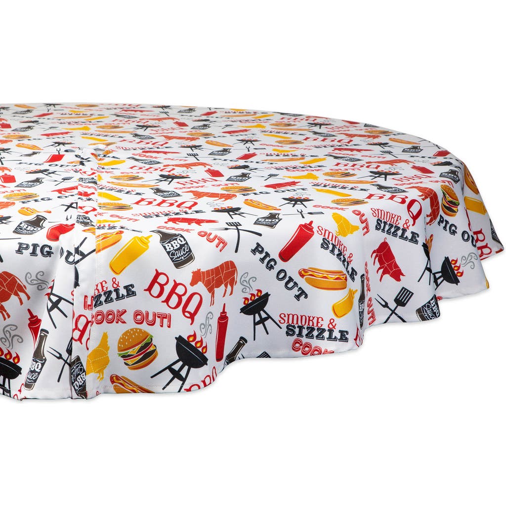 Dii Outdoor Printed Tablecloth 60 Round In Bbq Fun Print