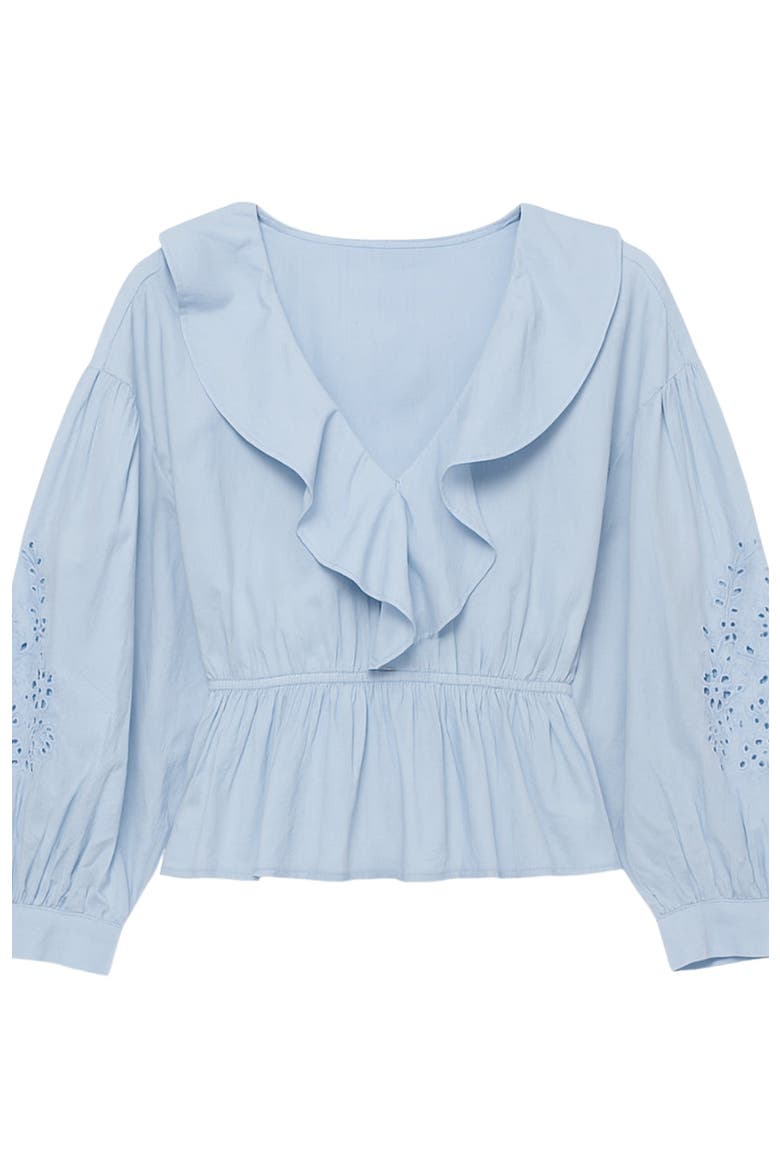Lorelai Embroidered Blouse, Alternate, color, Chambray