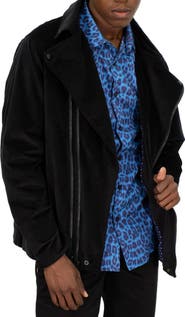 Lords of Harlech Rocky Velvet Biker Jacket