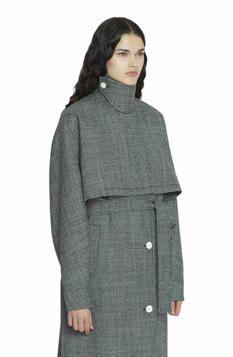 Lanvin Wool Trench Coat, Main, color, 