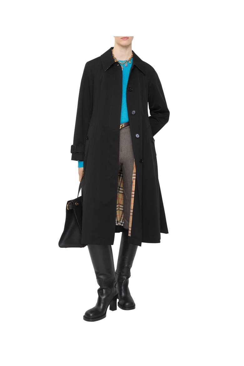 Long Gabardine Ellingham Fit-and-flare Car Coat (Women) | Nordstrom