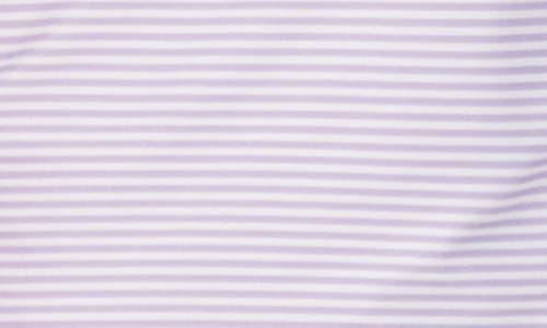 Ben Sherman Stripe Tech Jersey Polo In Lilac