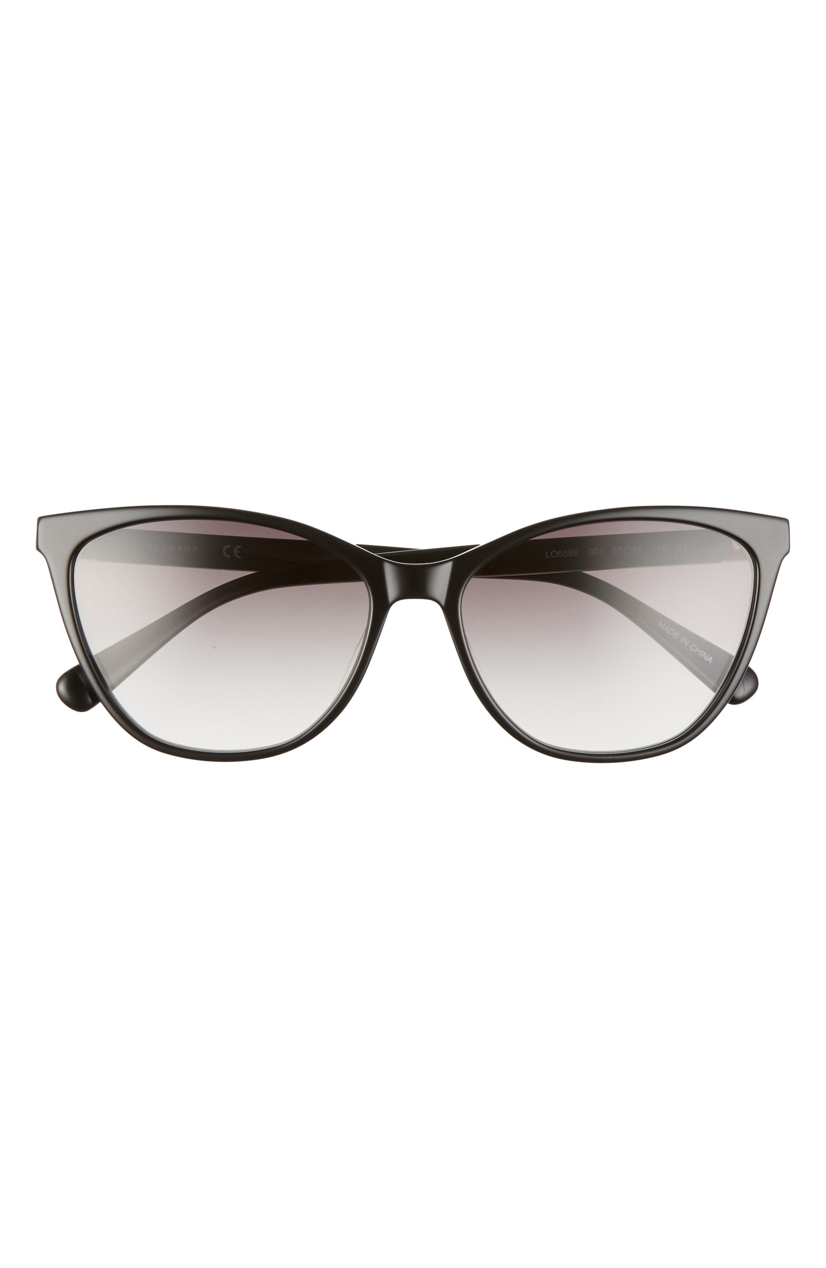 Longchamp Le Pliage 57mm Gradient Cat Eye Sunglasses