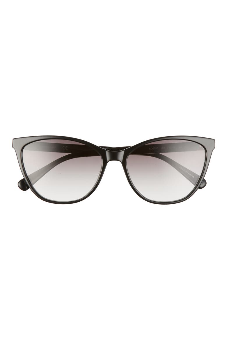 Le Pliage 57mm Gradient Cat Eye Sunglasses, Main, color, BLACK