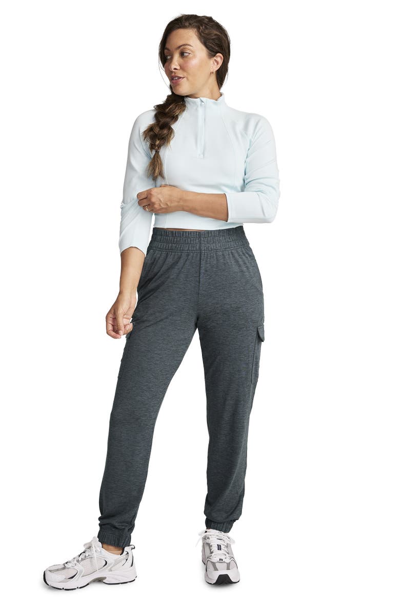 Women's EverActive Cargo Jogger, Alternate, color, Black Out
