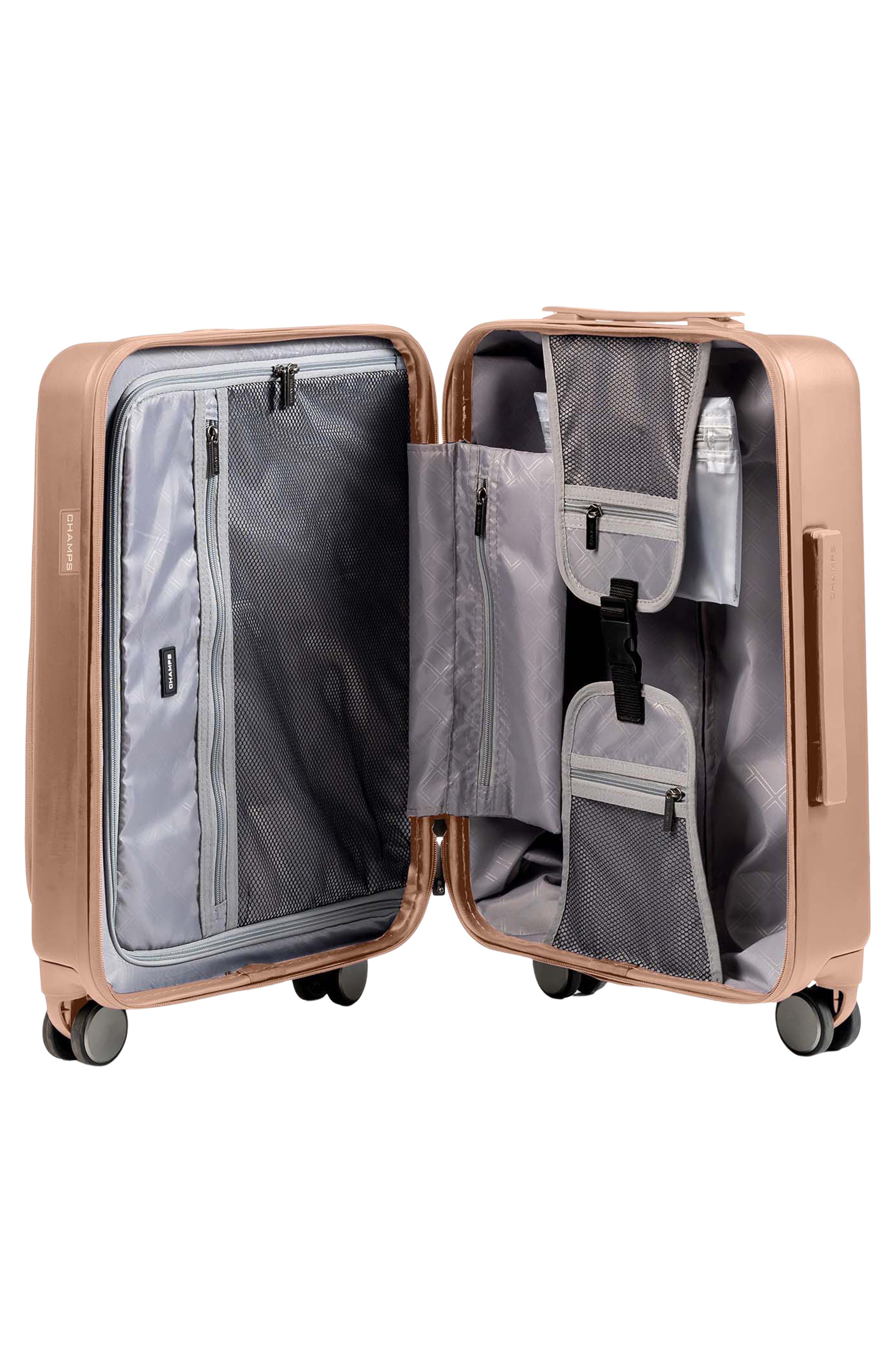 CHAMPS Tech 2-Piece Wheeled Luggage Set, Alternate, color, Rose Gold