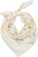 COACH Star & Moon Print Silk Scarf