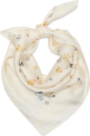 COACH Star & Moon Print Silk Scarf