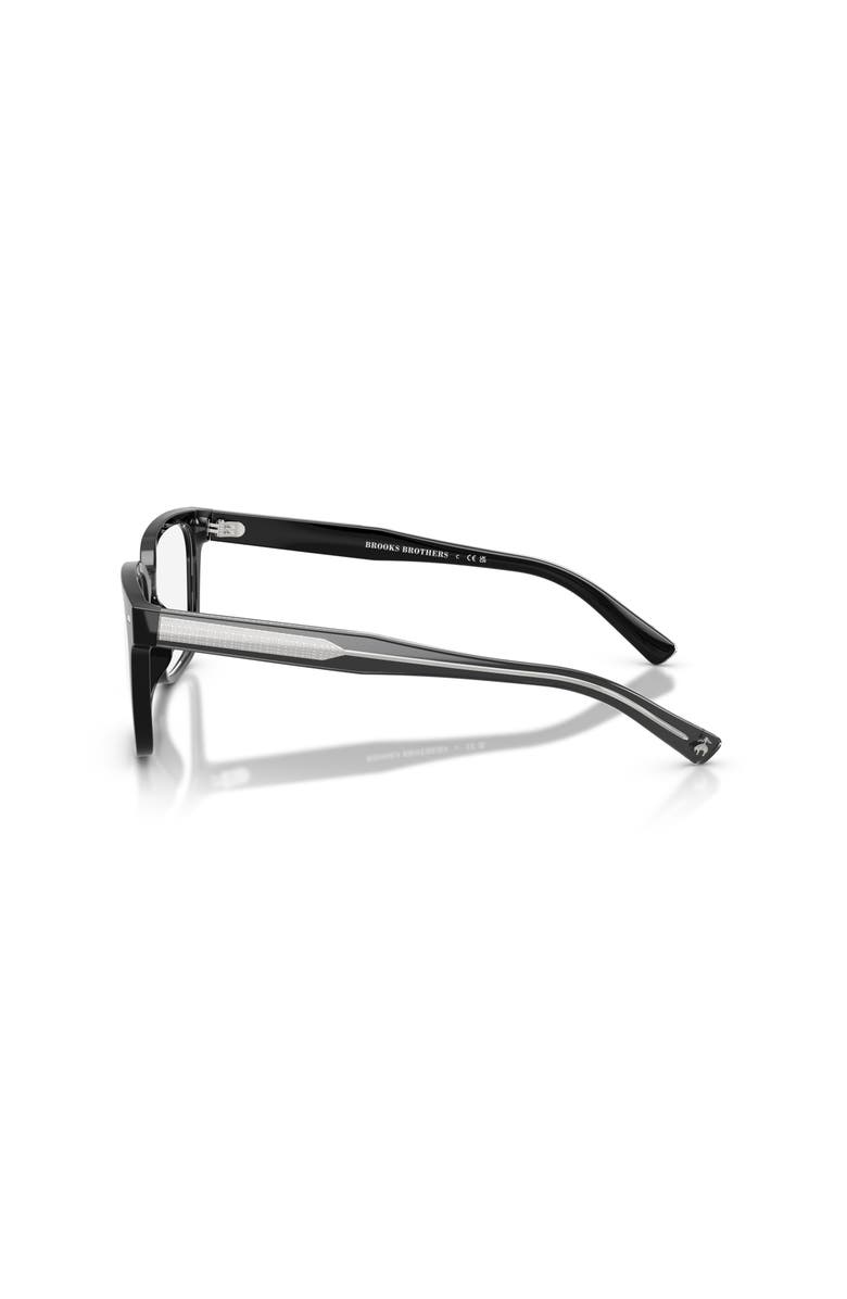 Brooks Brothers 54mm Rectangle optical glasses, Alternate, color, Black