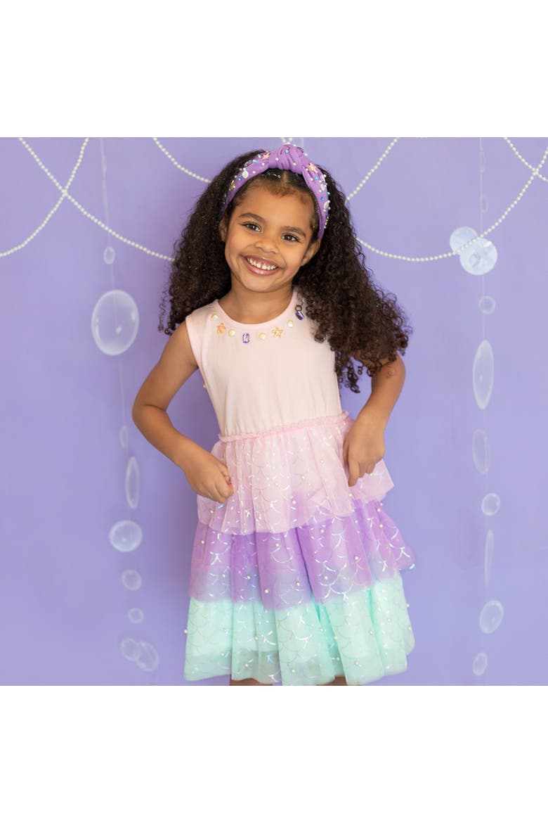 Mermaid Pearl Tank Tutu Dress, Alternate, color, Multi