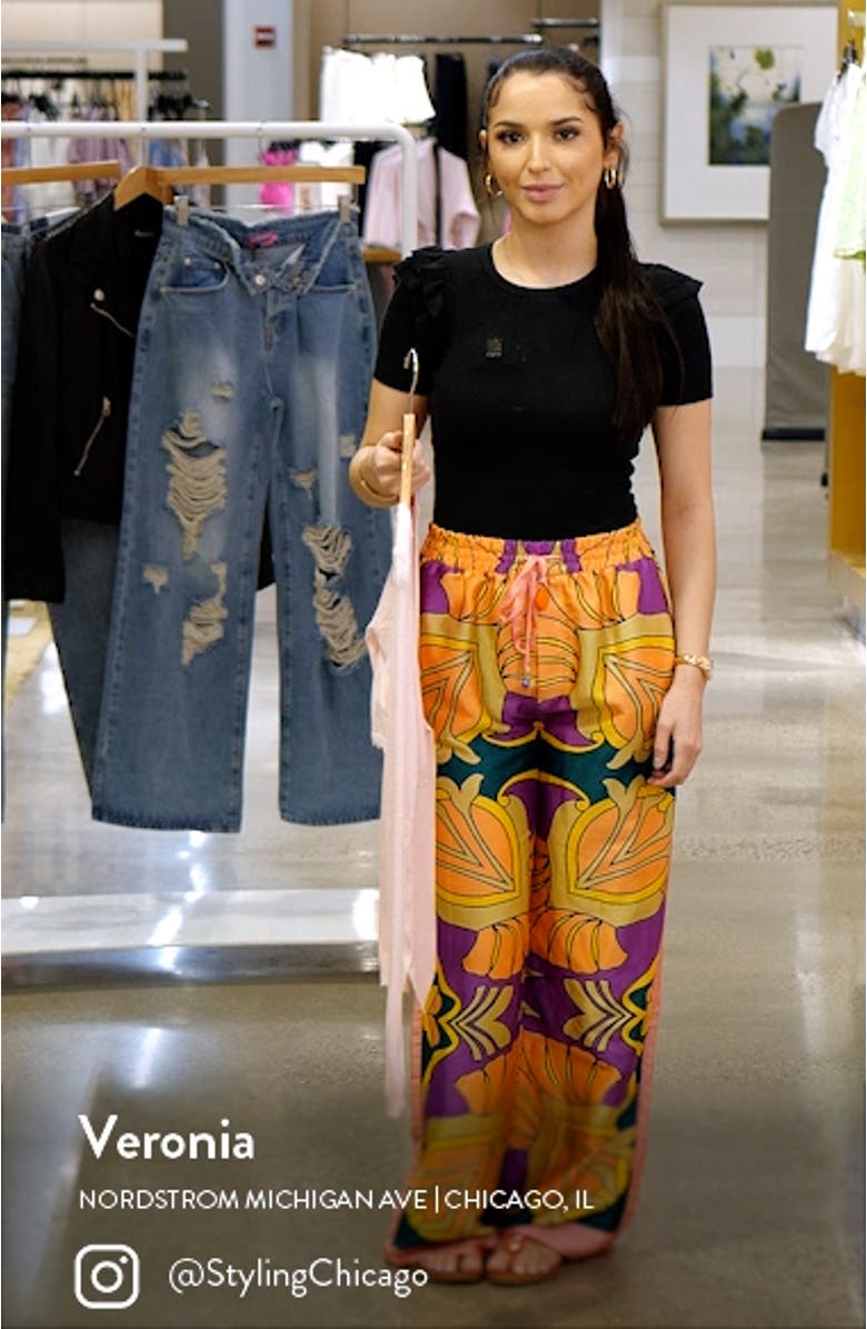 Pointelle Tie Front Crop Top, sales video thumbnail