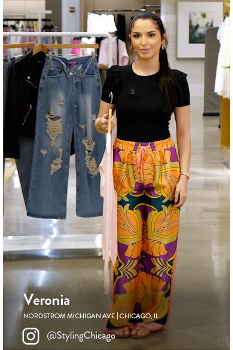 Pointelle Tie Front Crop Top video