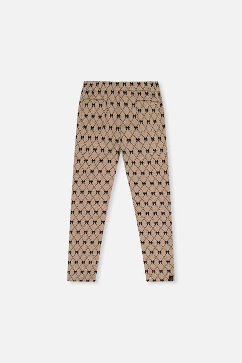 Bow Tie Jacquard Elastic Waist Treggings (toddler, Little Kid & Big Kid)