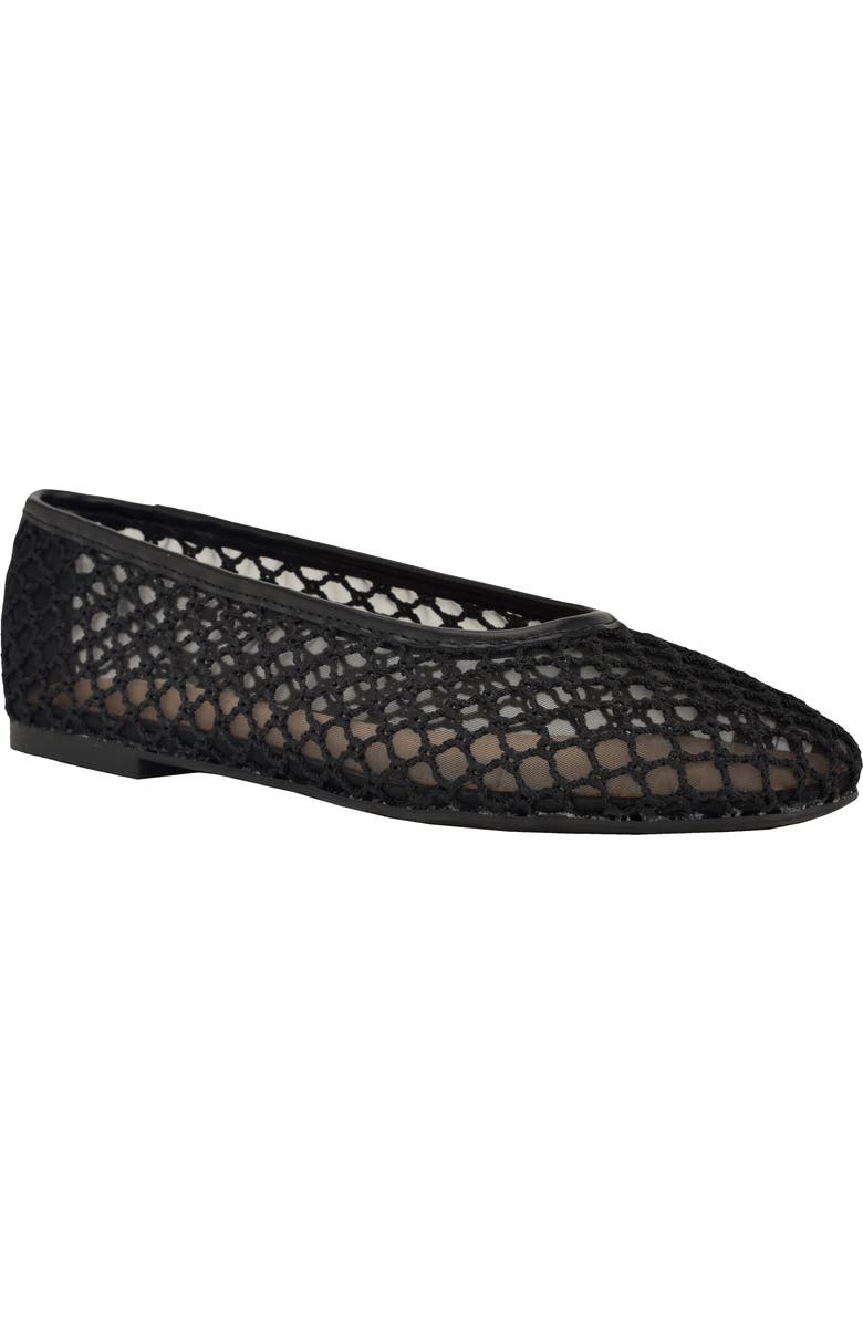 Calvin Klein Delicate Mesh Ballet Flat, Main, color, Black