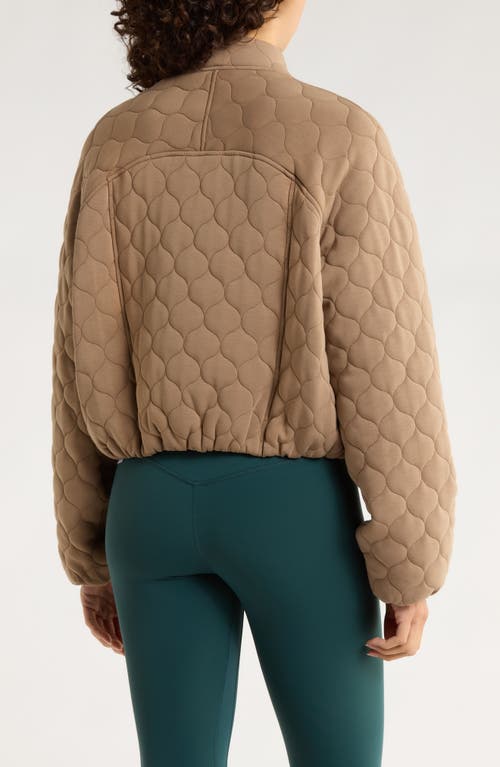 Mpg Dreamweave Quilted Zip-up Jacket In Brown